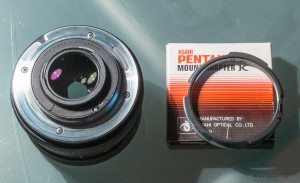 Back of lens and adapter