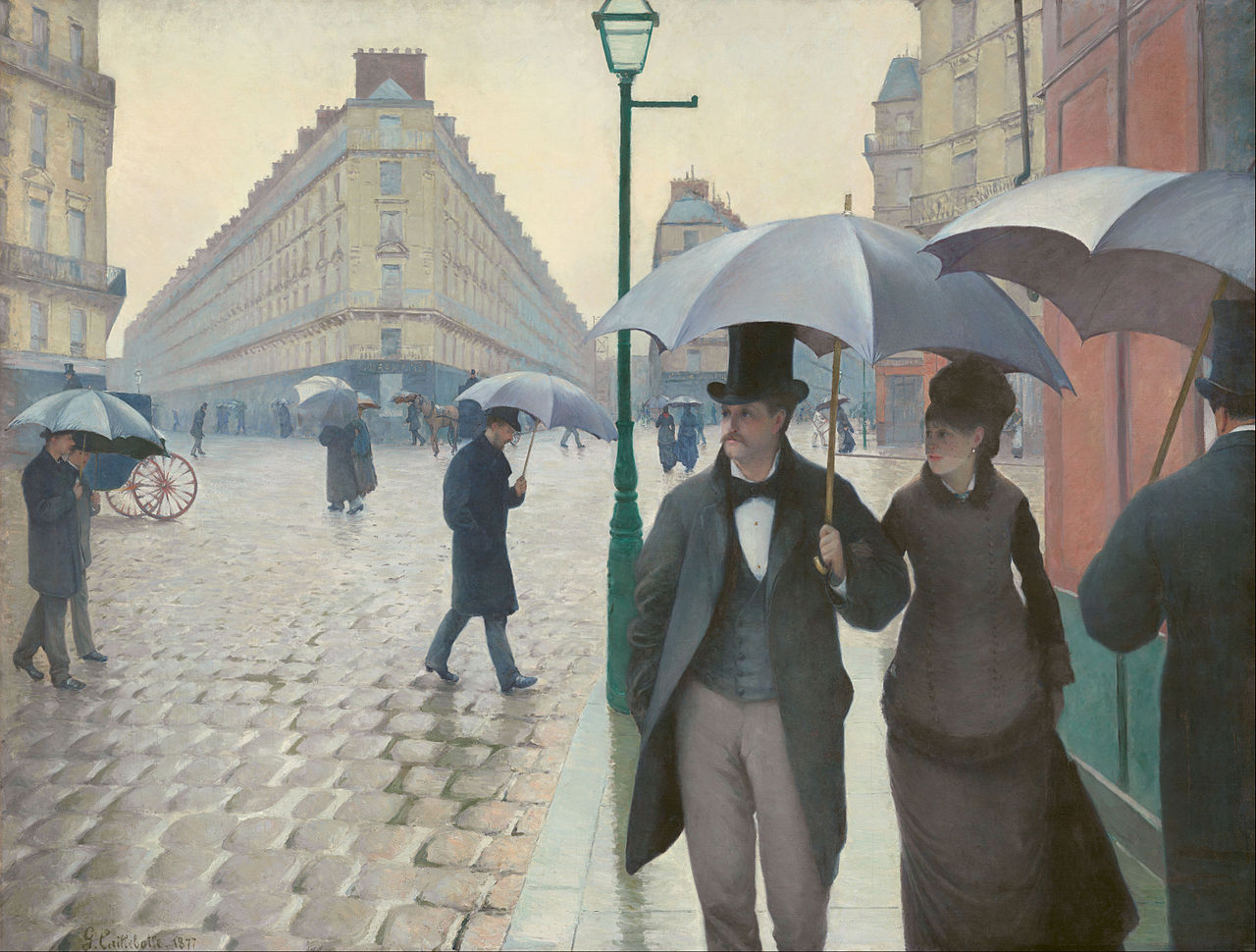 Caillebotte: Rue de Paris, temps de pluie